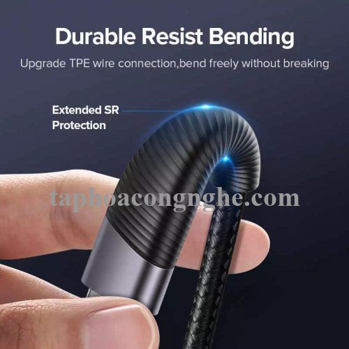 Ugreen 60204 0.5 Màu Xám Cáp USB-A sang Type C sạc nhanh ED022 30060204